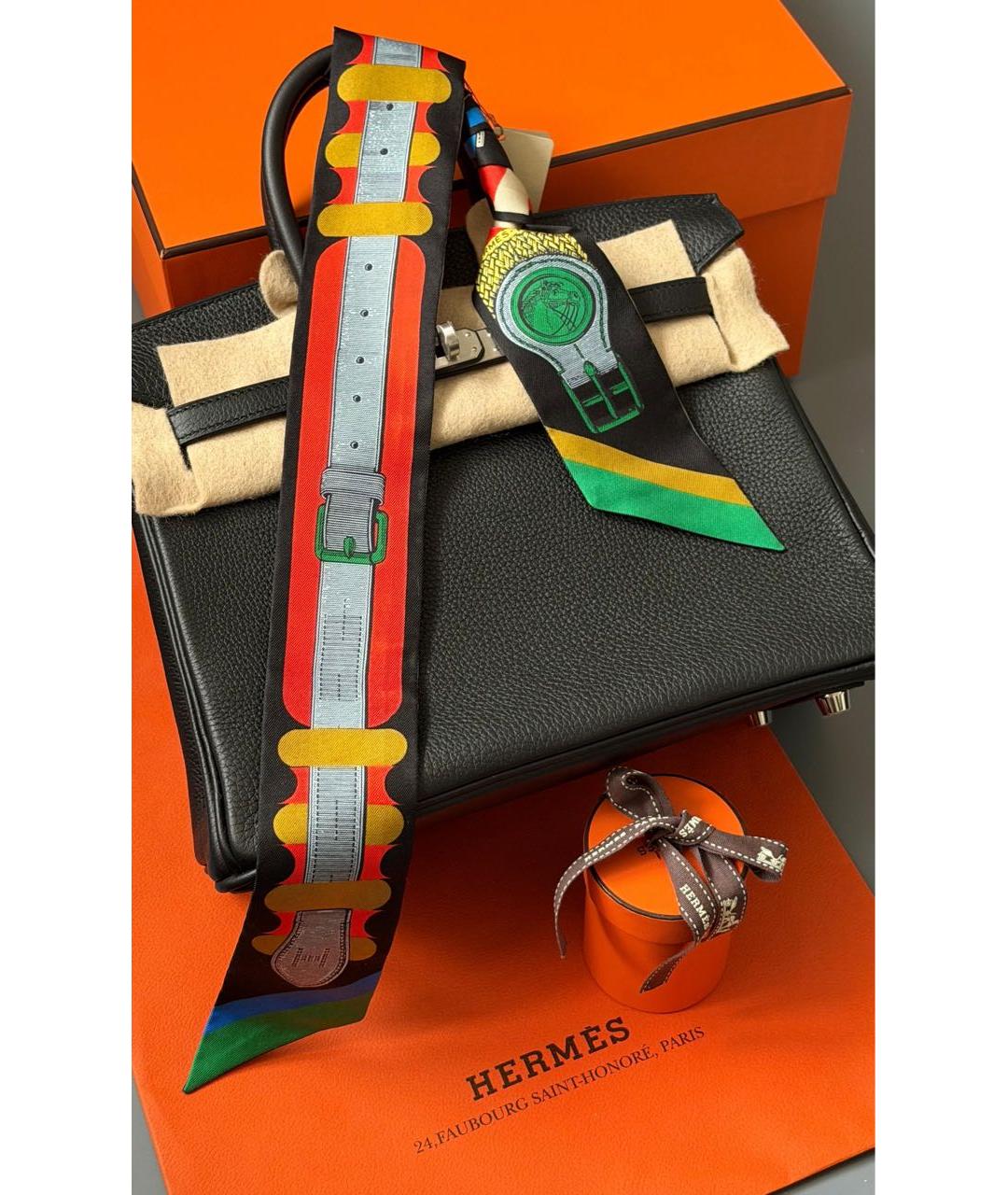 HERMES Мульти шелковый платок, фото 4