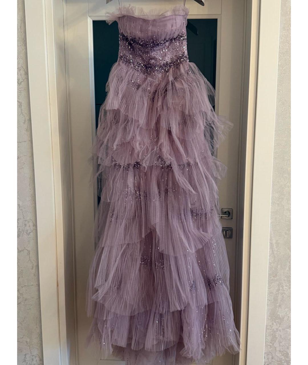 ZUHAIR MURAD Розовое шелковое коктейльное платье, фото 5
