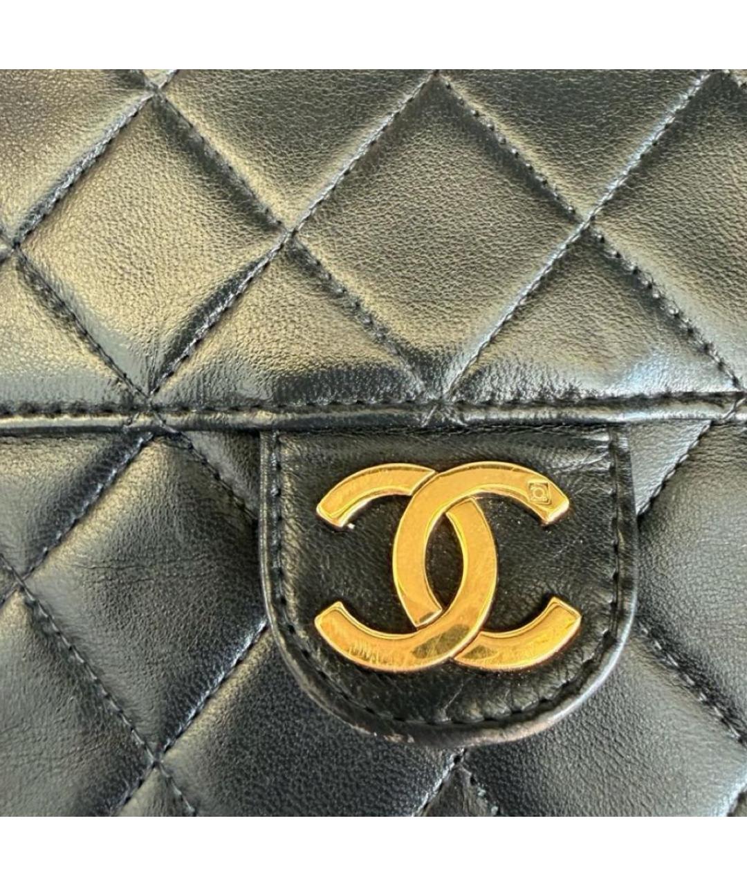 CHANEL Черная кожаная сумка через плечо, фото 7