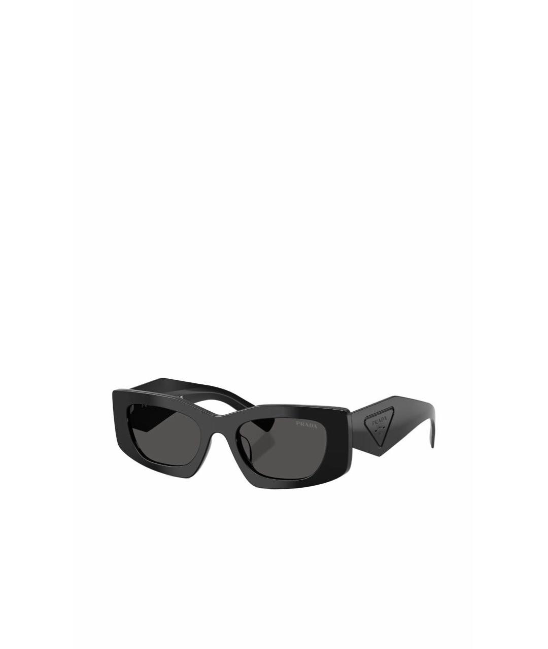 PRADA Черные пластиковые солнцезащитные очки, фото 1