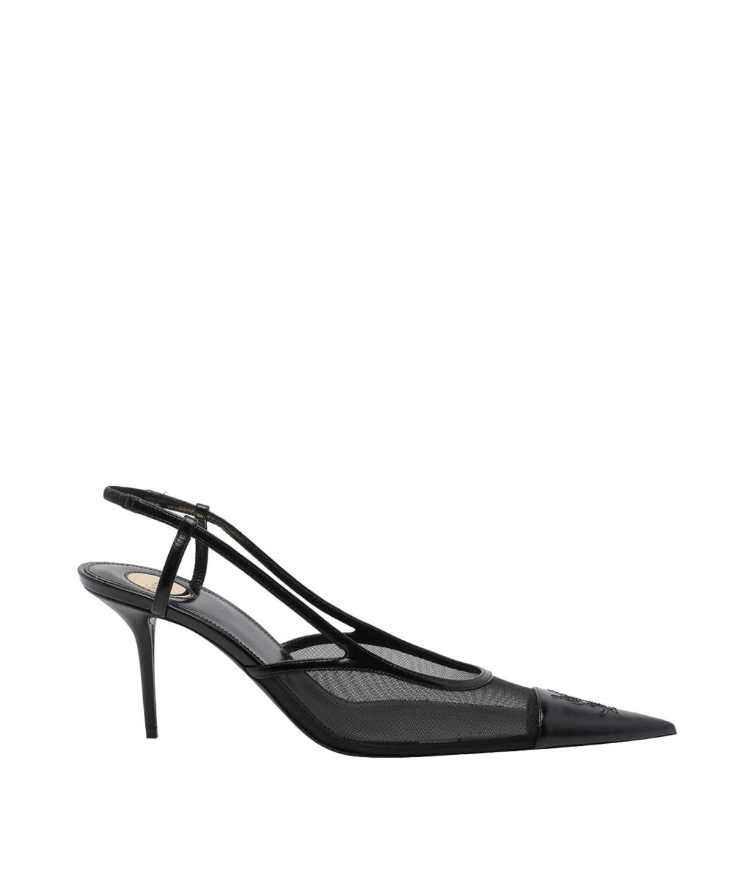 SAINT LAURENT Черные кожаные туфли, фото 1