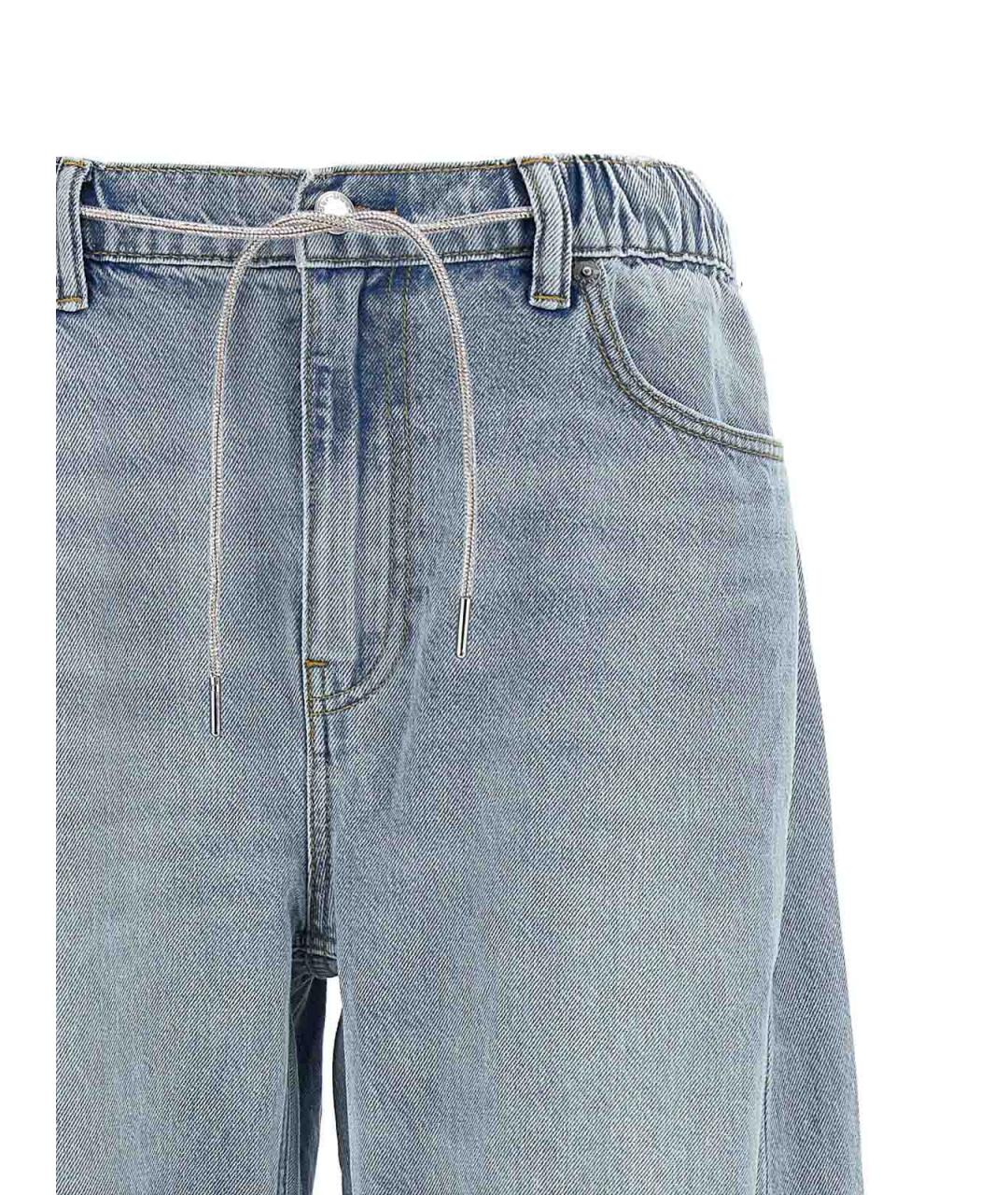 ALEXANDER WANG Голубые хлопковые прямые джинсы, фото 3