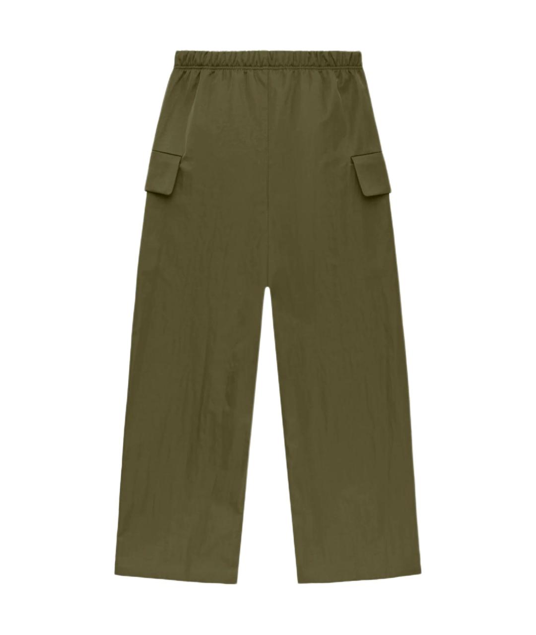 FEAR OF GOD ESSENTIALS Зеленые нейлоновые прямые брюки, фото 2
