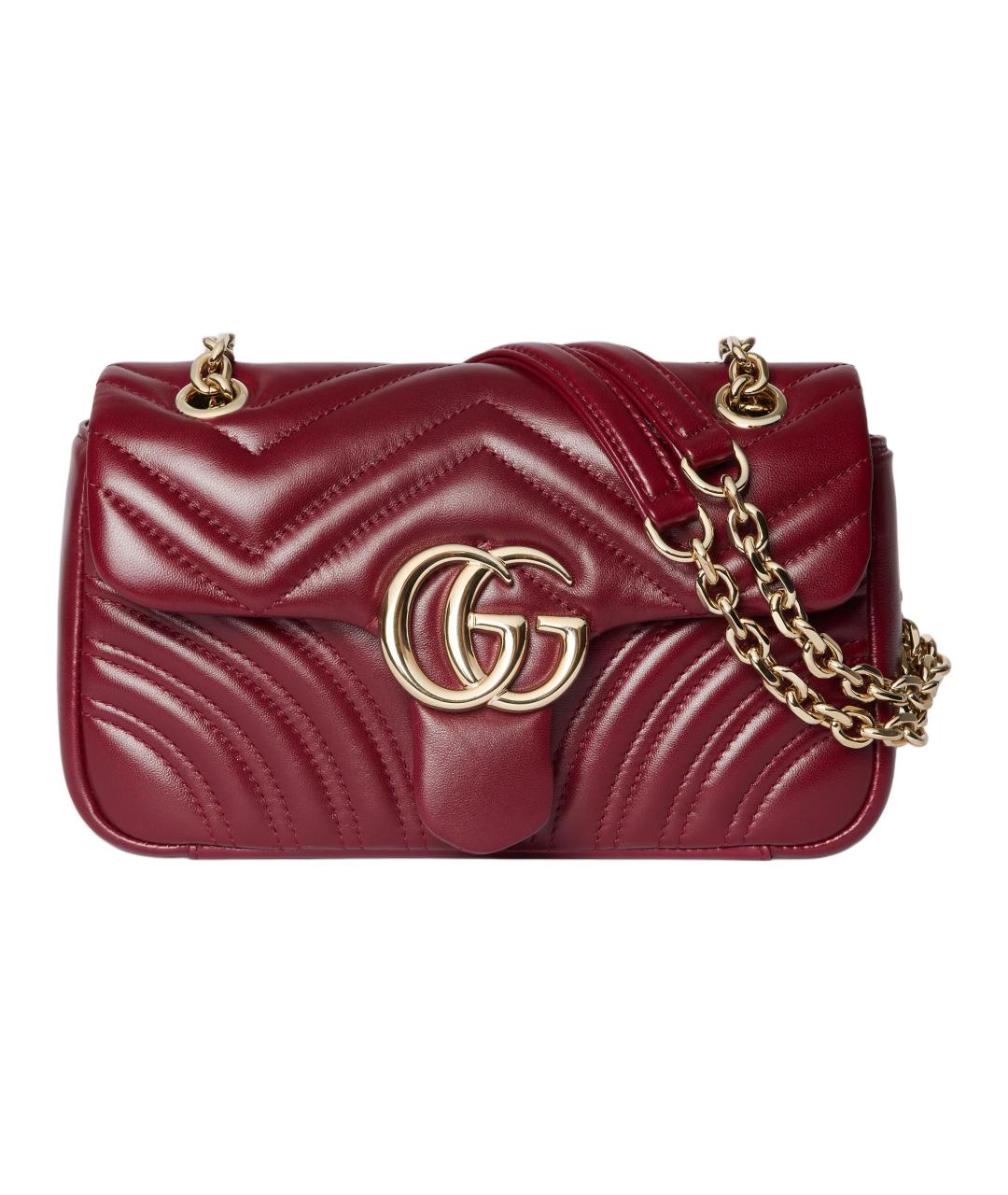 GUCCI Красная кожаная сумка через плечо, фото 1