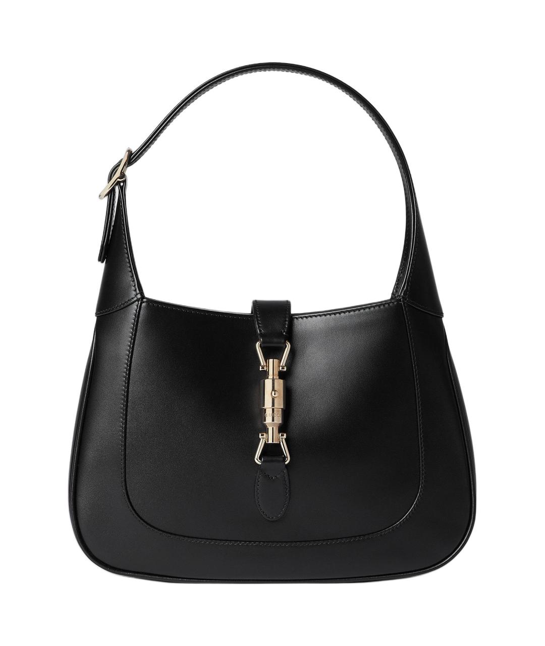 GUCCI Черная кожаная сумка с короткими ручками, фото 1