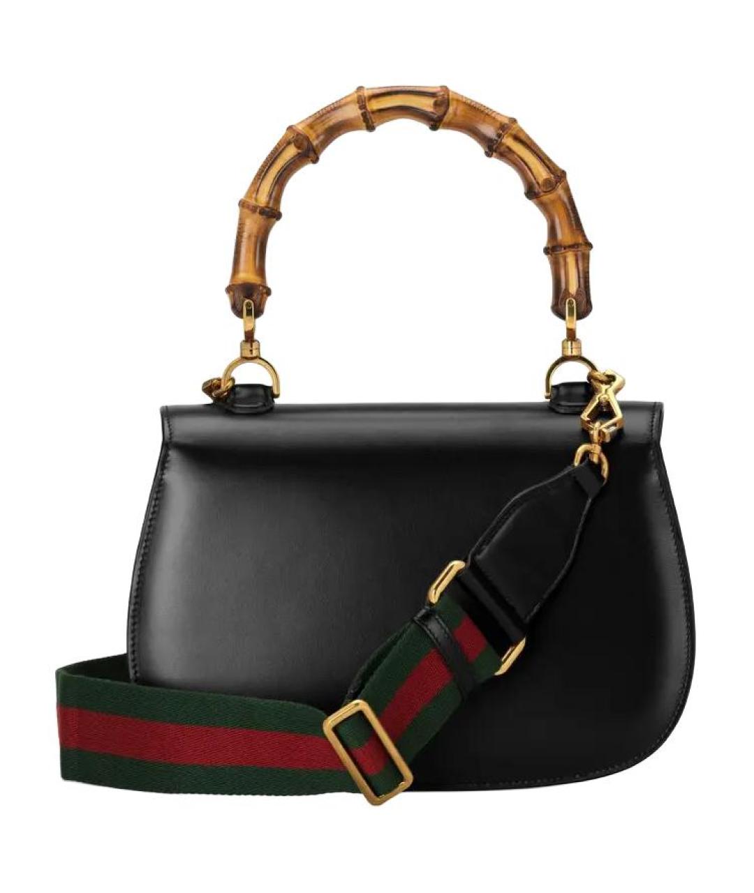 GUCCI Черная кожаная сумка с короткими ручками, фото 4