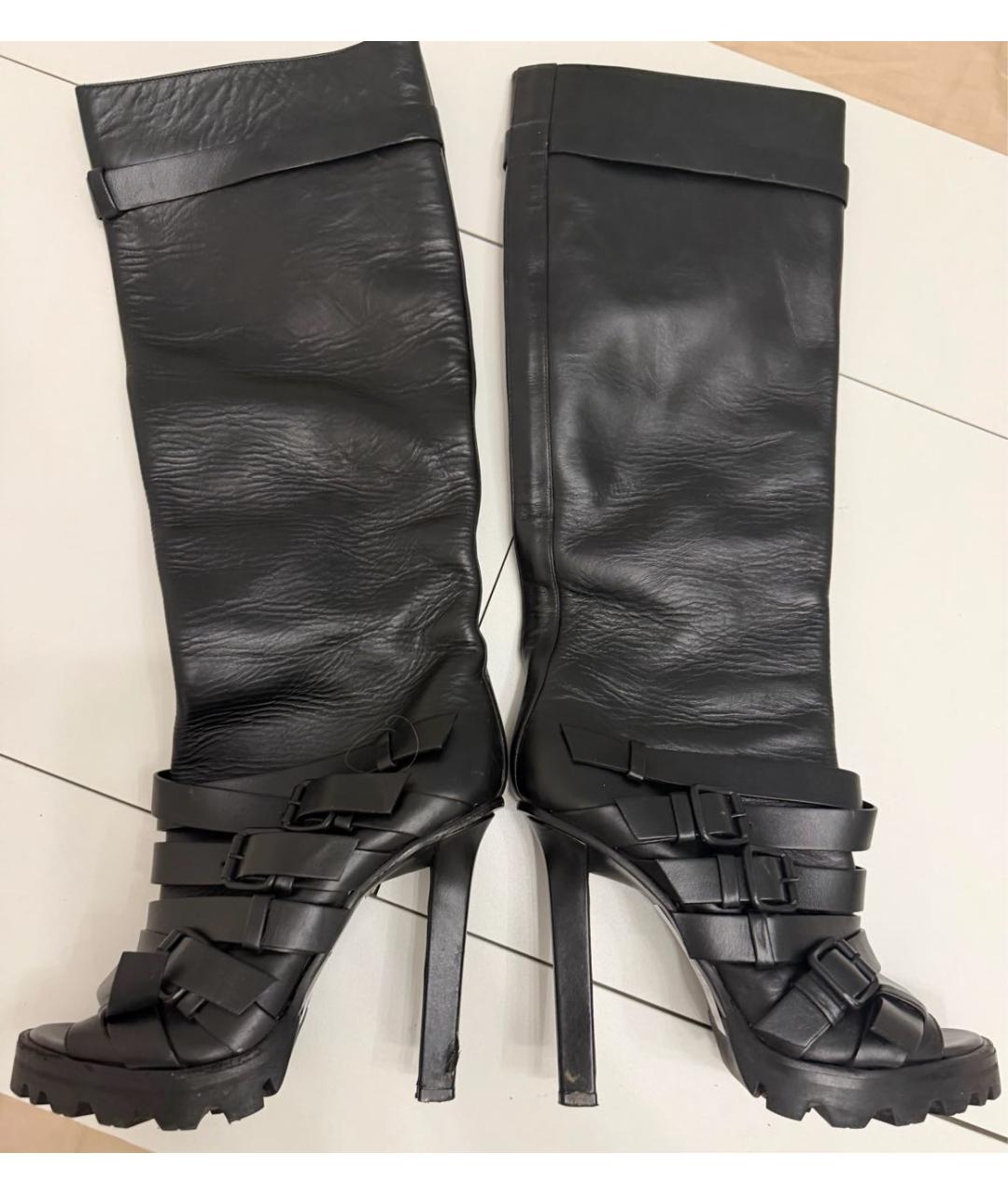 DSQUARED2 Черные кожаные сапоги, фото 2