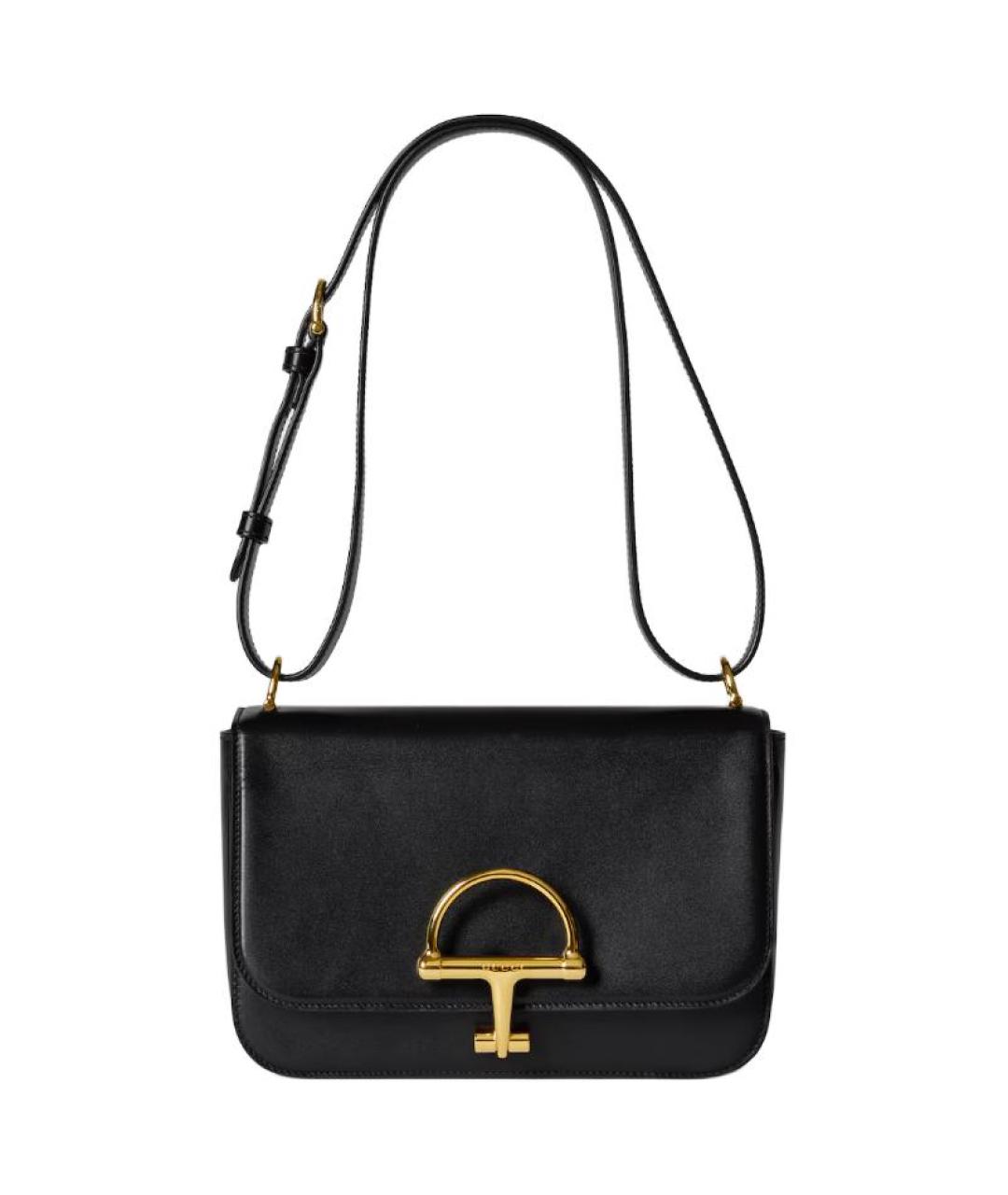 GUCCI Черная кожаная сумка через плечо, фото 2