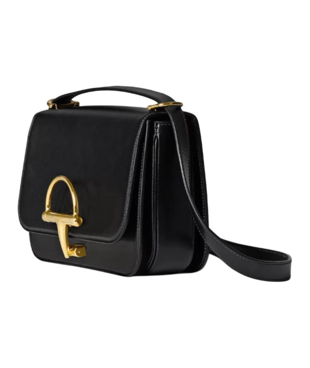GUCCI Черная кожаная сумка через плечо, фото 4