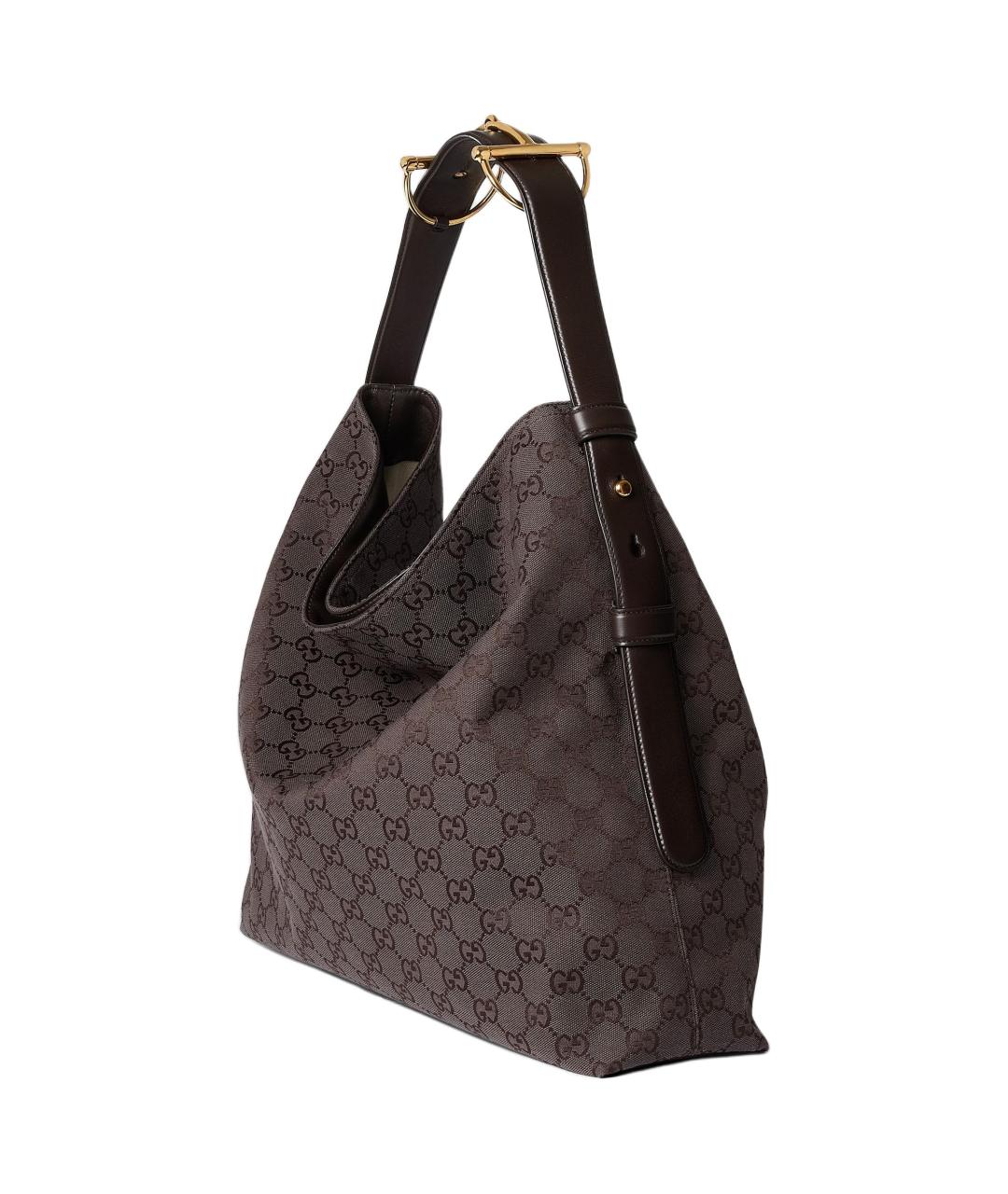 GUCCI Коричневая канва сумка тоут, фото 2