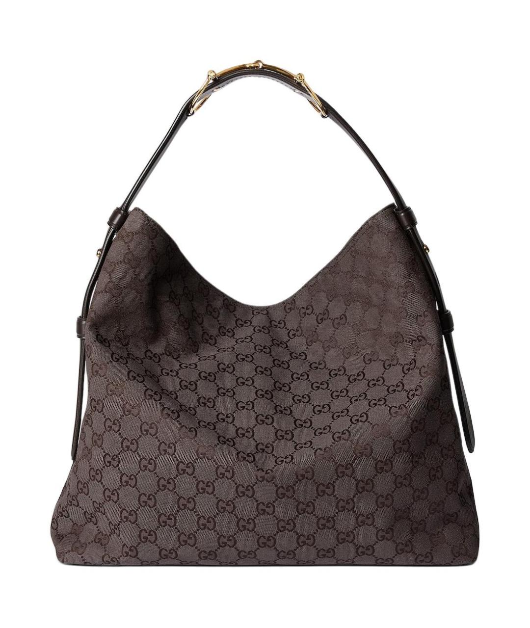 GUCCI Коричневая канва сумка тоут, фото 4