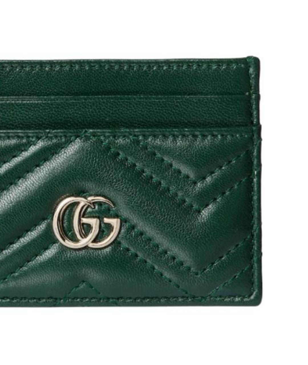 GUCCI Зеленый кожаный кардхолдер, фото 5