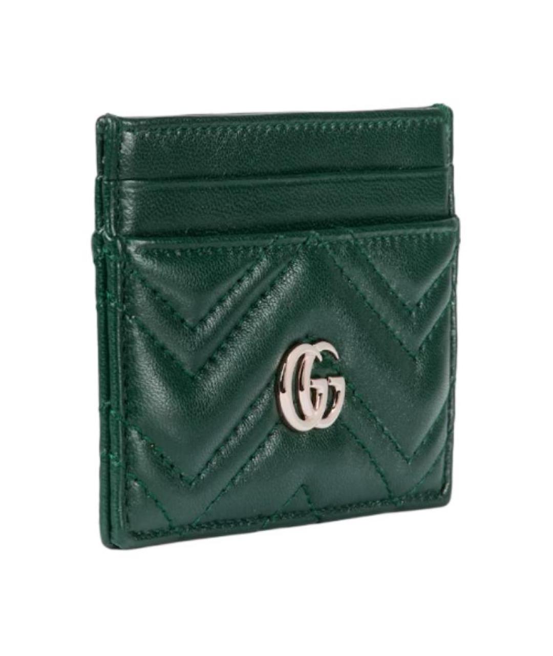 GUCCI Зеленый кожаный кардхолдер, фото 2
