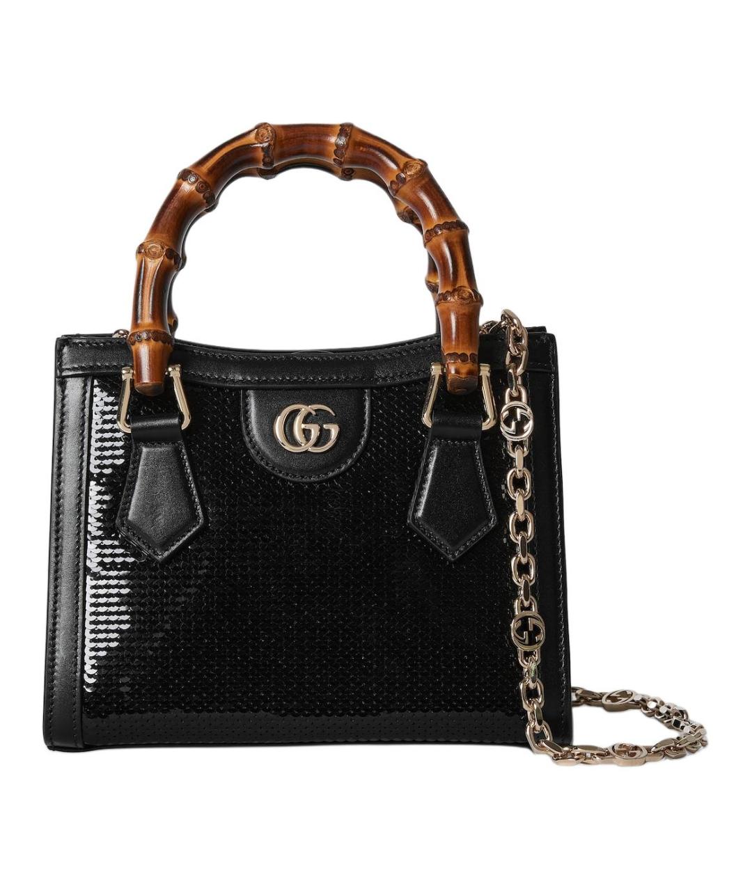GUCCI Черная тканевая сумка тоут, фото 1