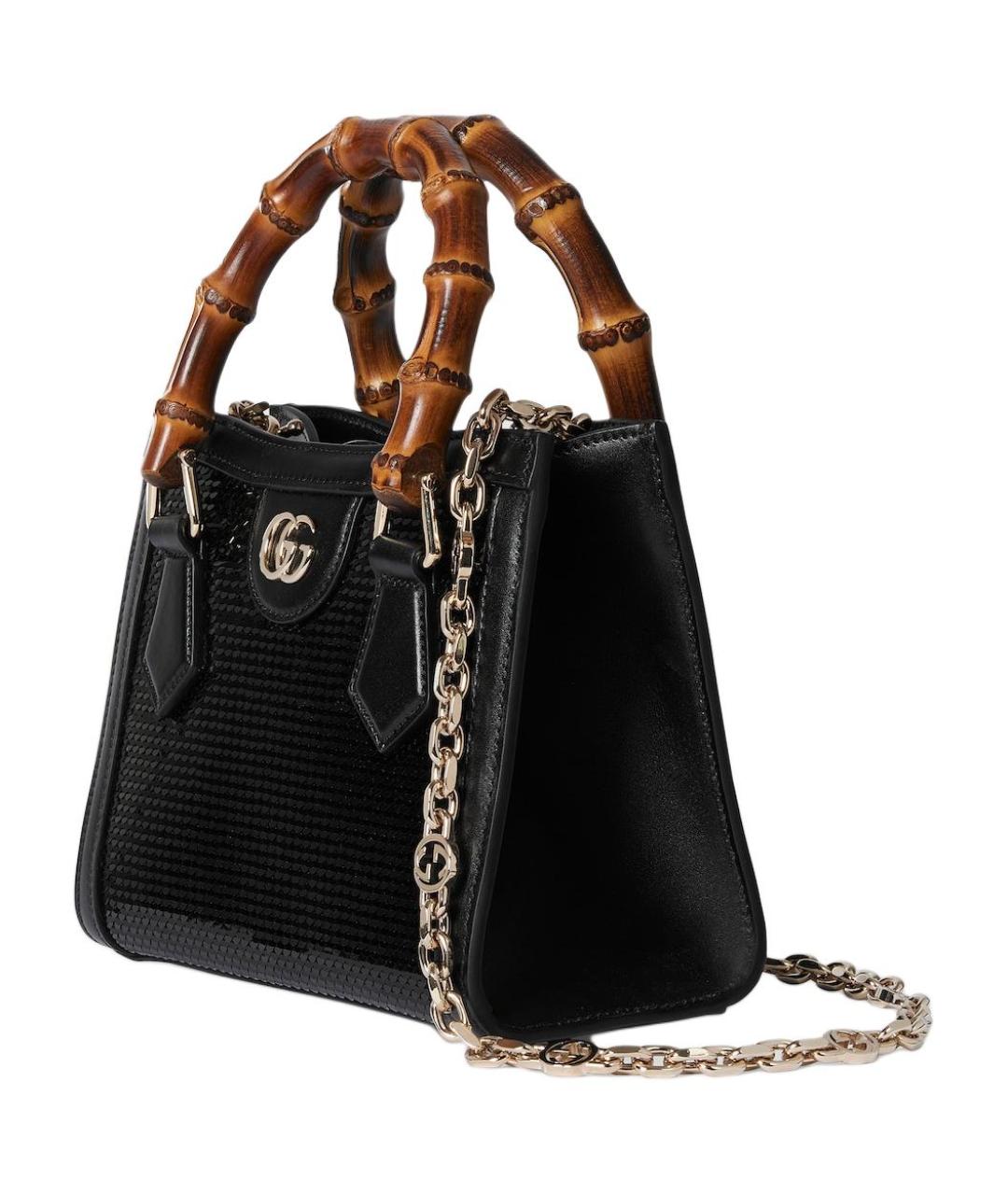 GUCCI Черная тканевая сумка тоут, фото 2
