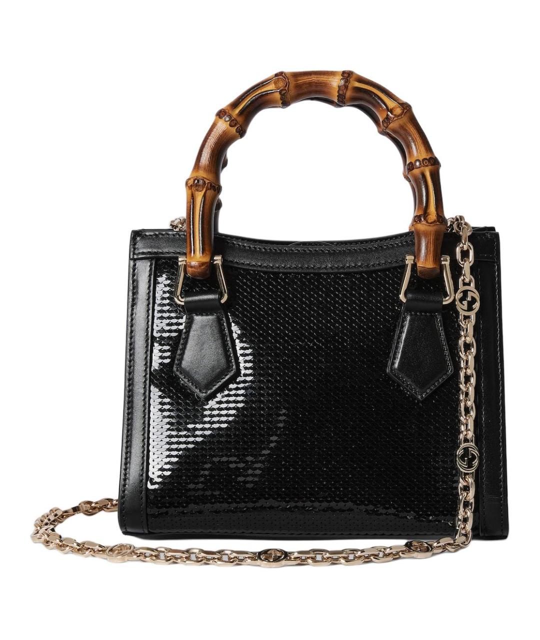 GUCCI Черная тканевая сумка тоут, фото 3