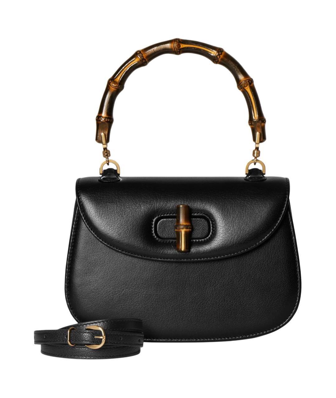 GUCCI Черная кожаная сумка через плечо, фото 2