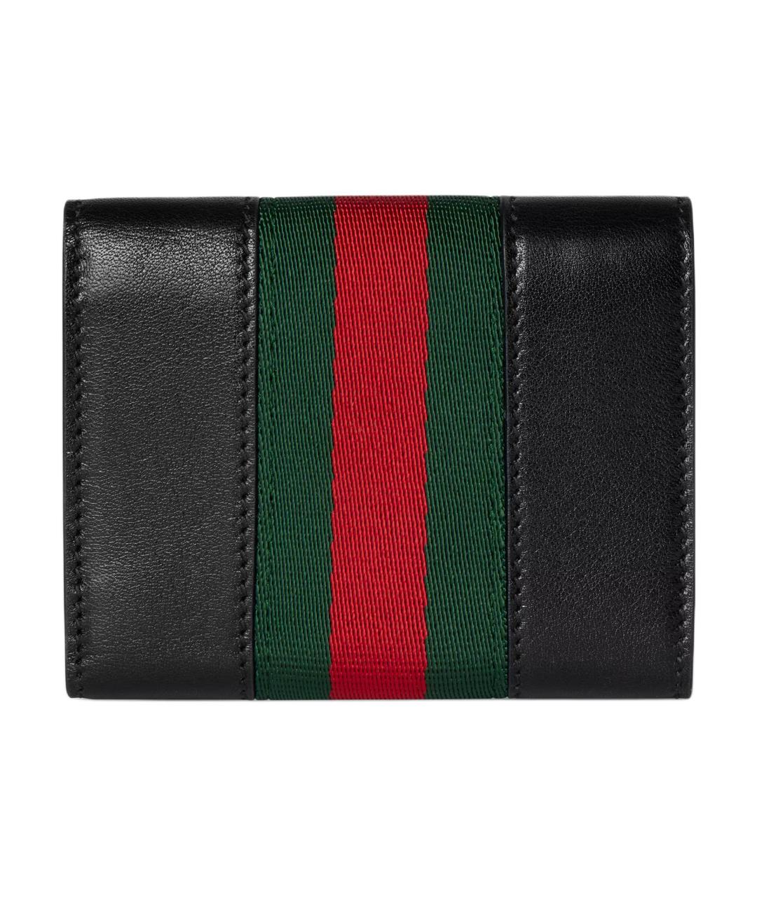 GUCCI Черный кожаный кошелек, фото 2