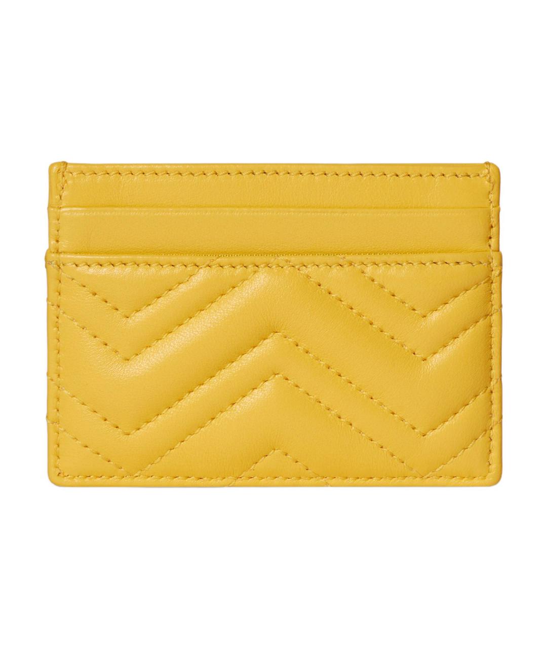 GUCCI Желтый кожаный кардхолдер, фото 3