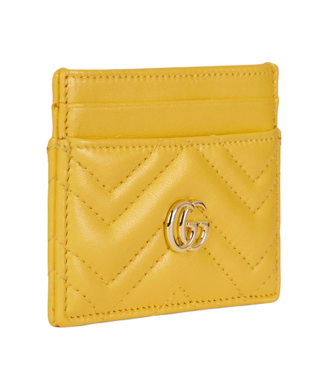 GUCCI Желтый кожаный кардхолдер, фото 2