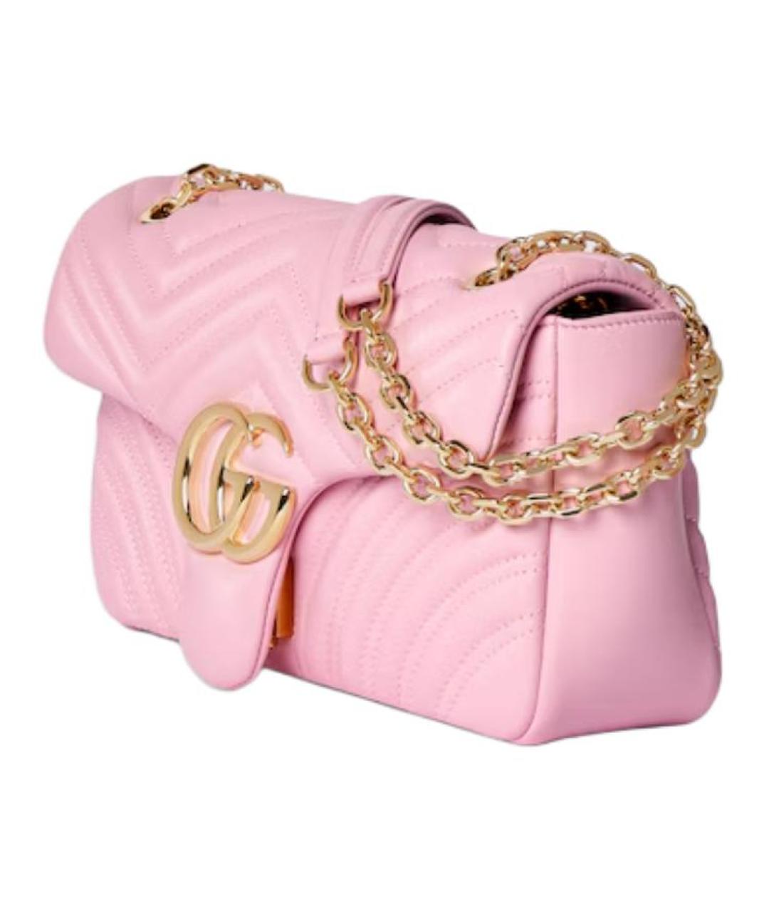 GUCCI Розовая кожаная сумка через плечо, фото 2