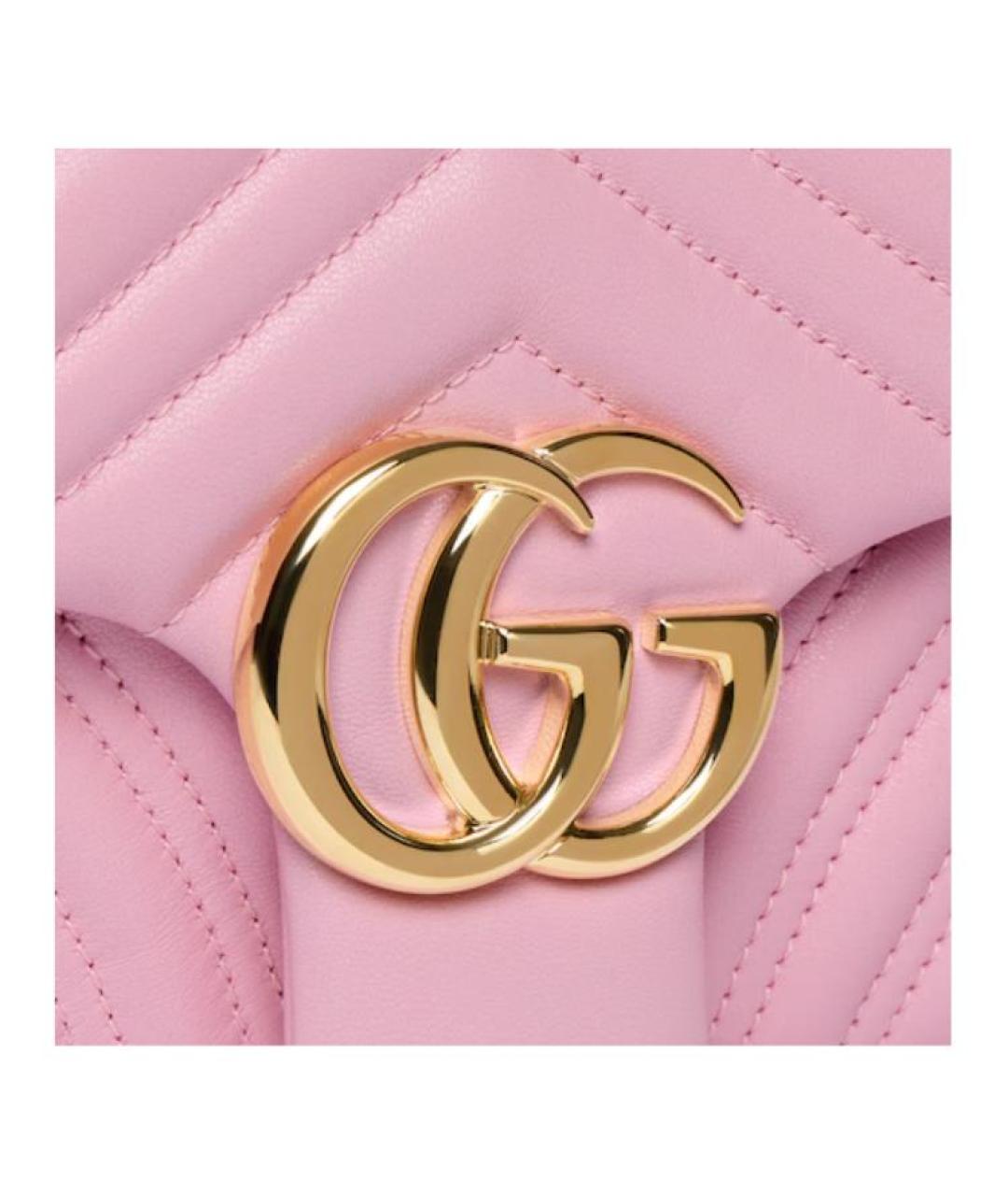 GUCCI Розовая кожаная сумка через плечо, фото 5
