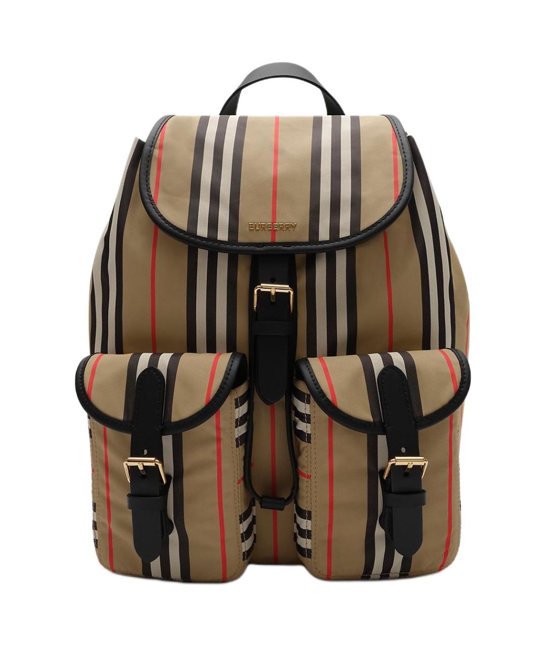 BURBERRY Бежевый синтетический рюкзак, фото 1