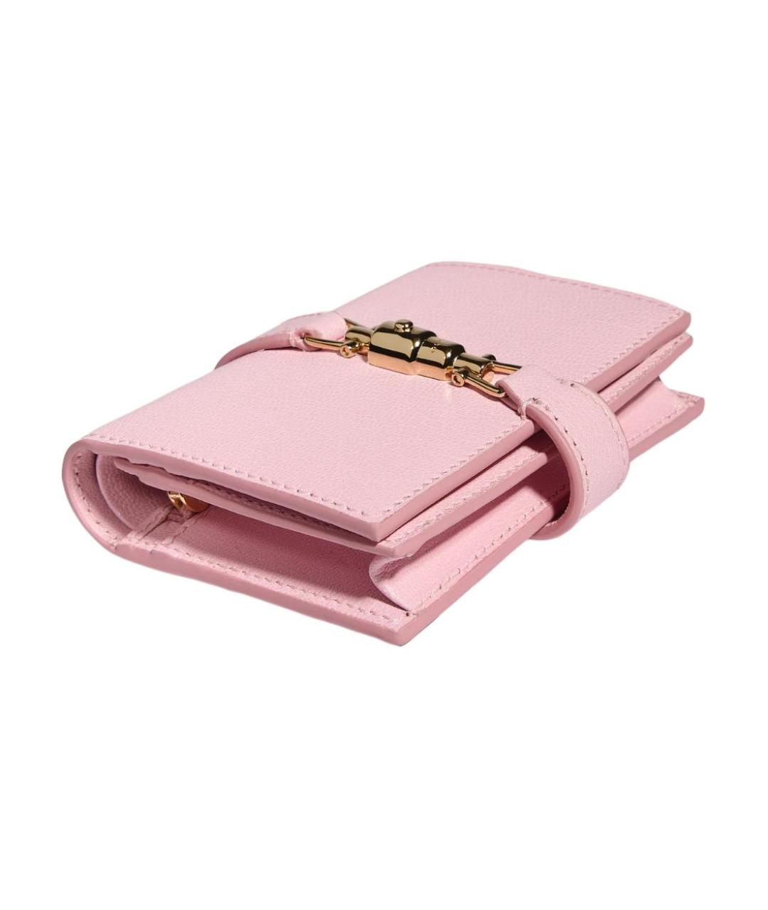 GUCCI Розовый кожаный кошелек, фото 3