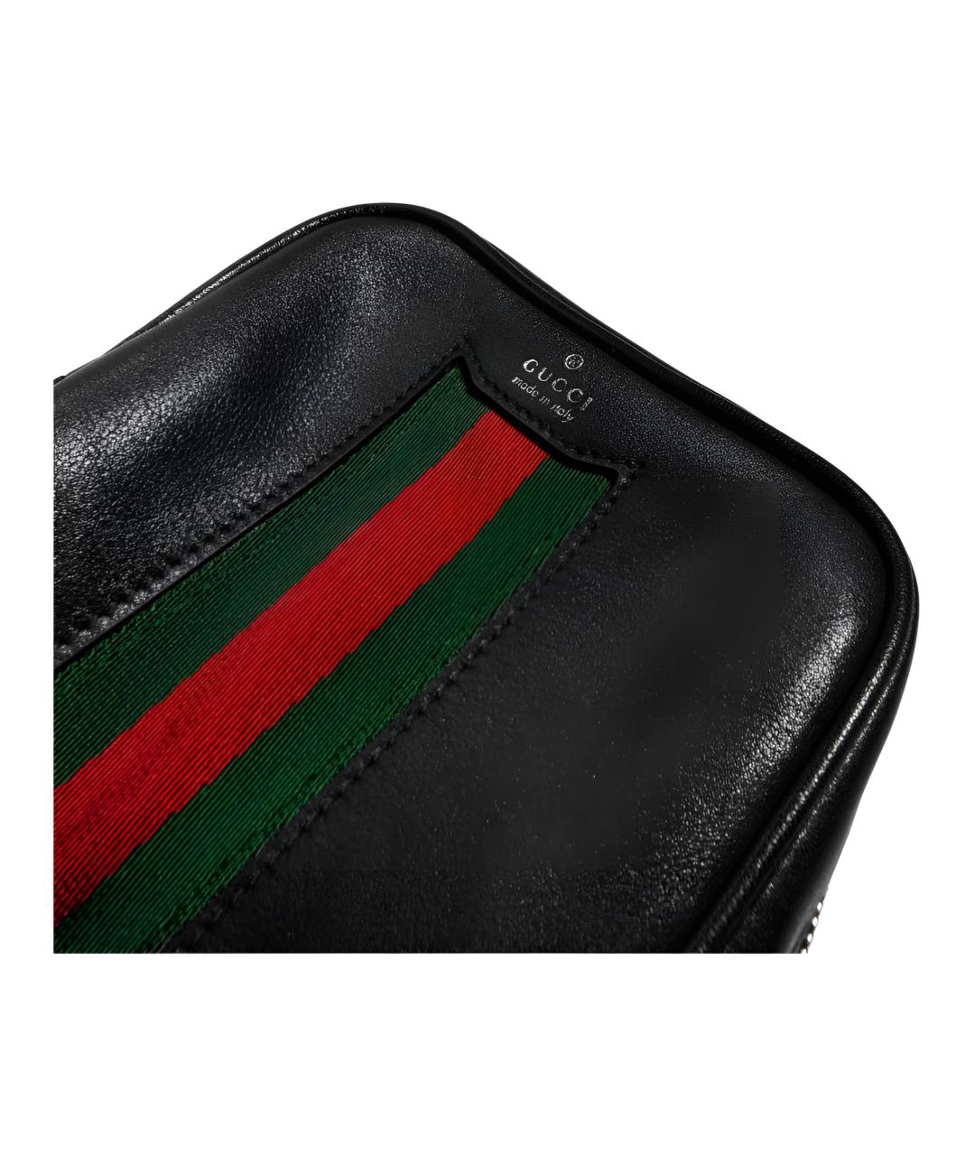 GUCCI Черная кожаная сумка через плечо, фото 5