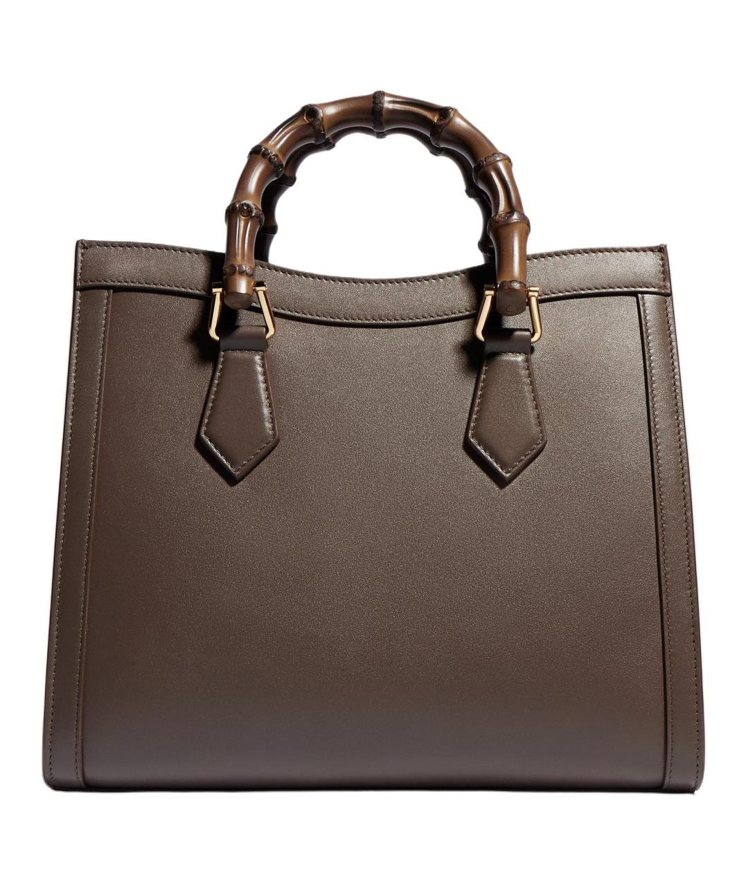 GUCCI Коричневая кожаная сумка через плечо, фото 3