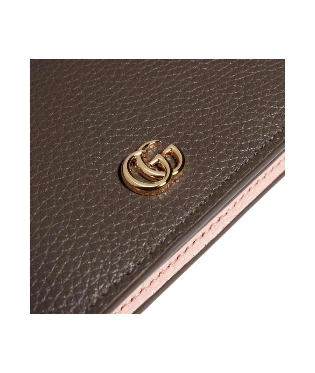 GUCCI Коричневый кожаный кошелек, фото 4