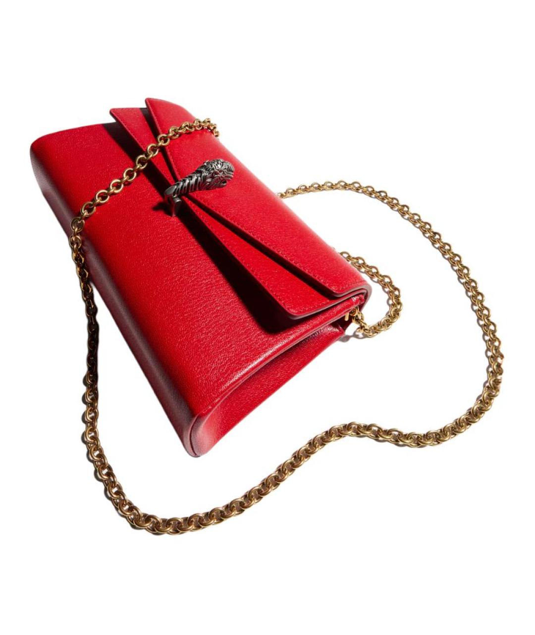 GUCCI Красная кожаная сумка через плечо, фото 4