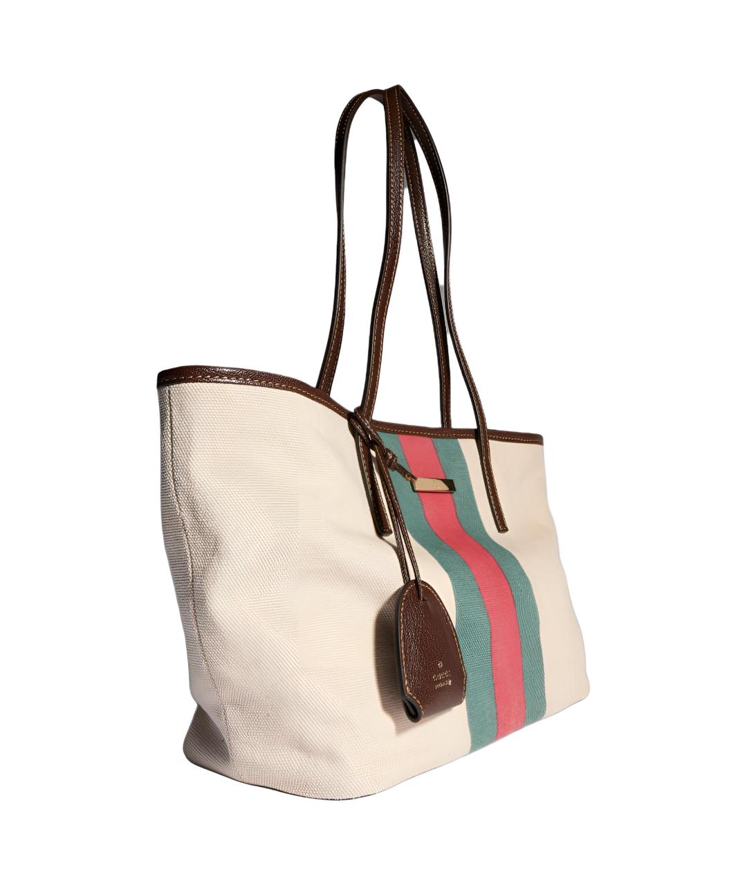GUCCI Бежевая канва сумка через плечо, фото 2