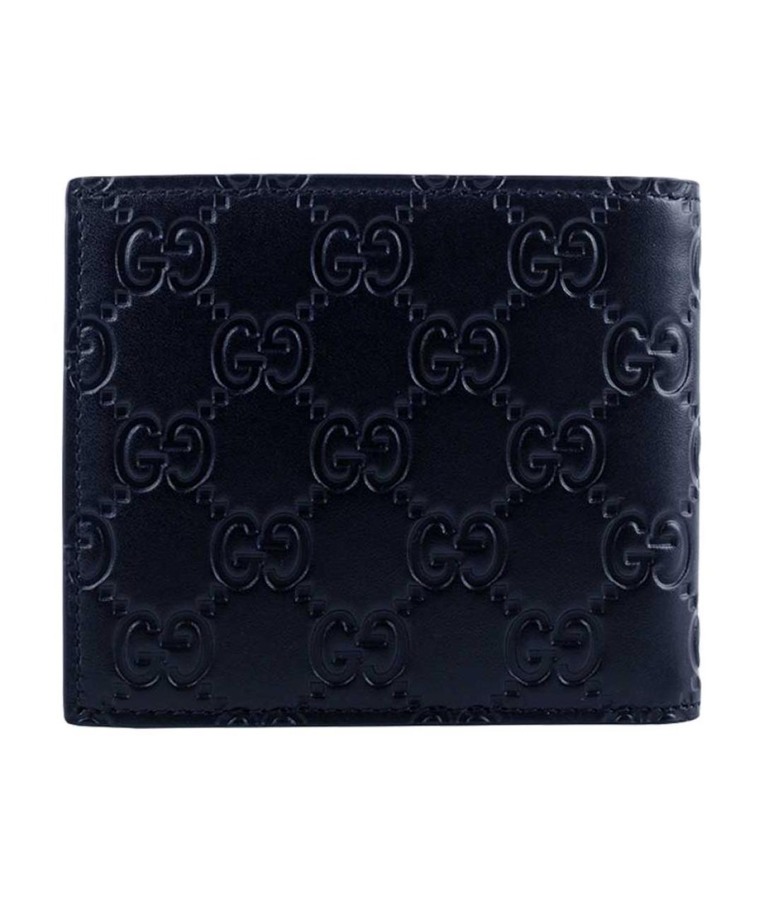 GUCCI Темно-синий кожаный кошелек, фото 3