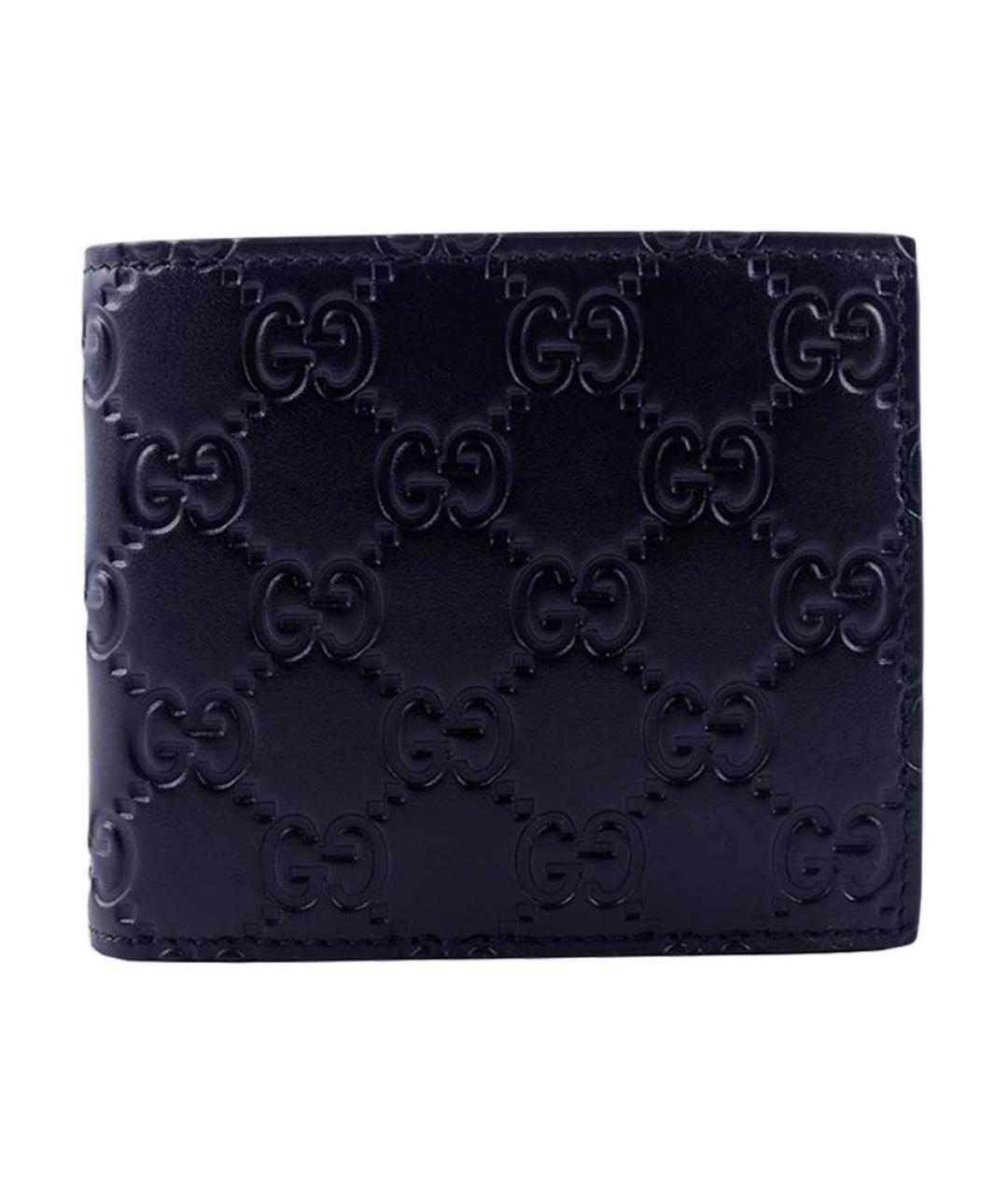 GUCCI Темно-синий кожаный кошелек, фото 1