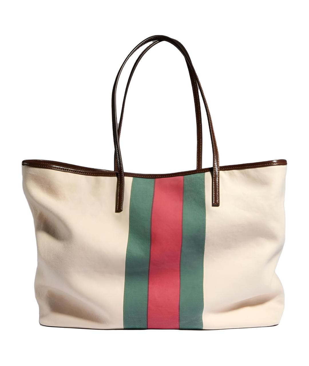 GUCCI Бежевая тканевая сумка через плечо, фото 4