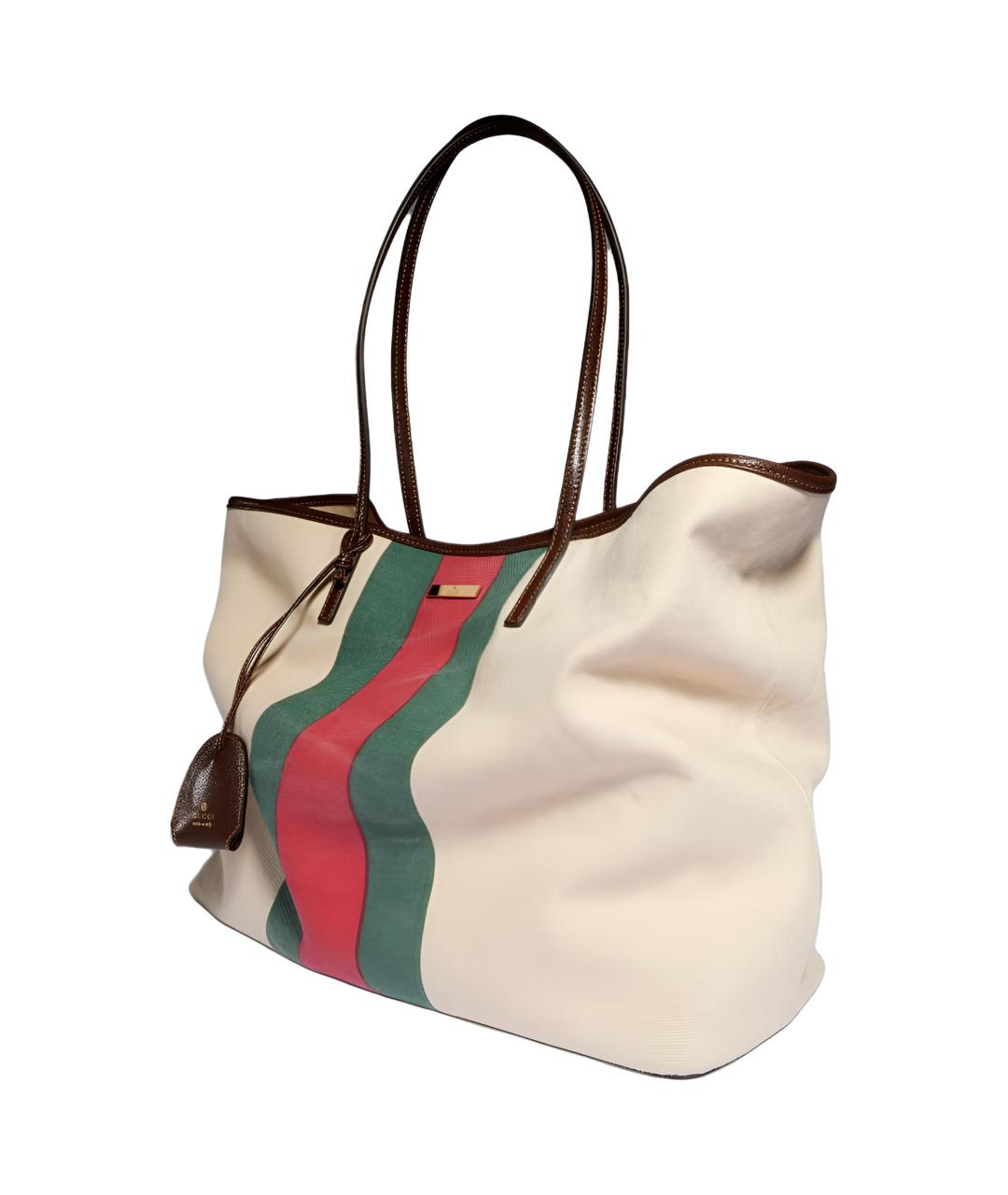 GUCCI Бежевая тканевая сумка через плечо, фото 2
