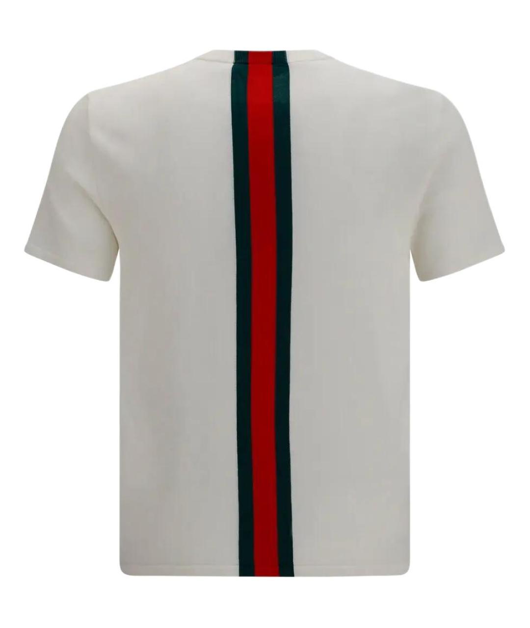 GUCCI Белая хлопковая футболка, фото 2