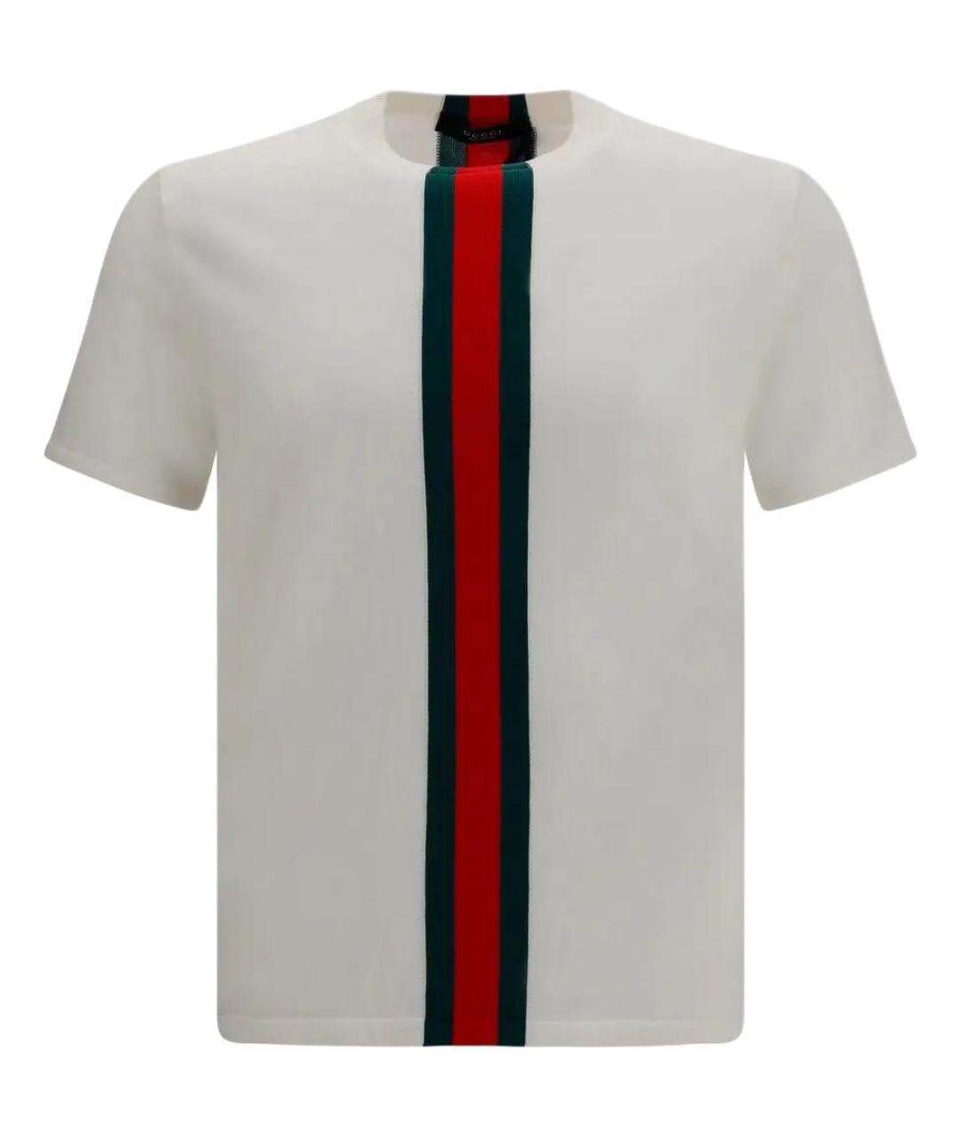 GUCCI Белая хлопковая футболка, фото 1