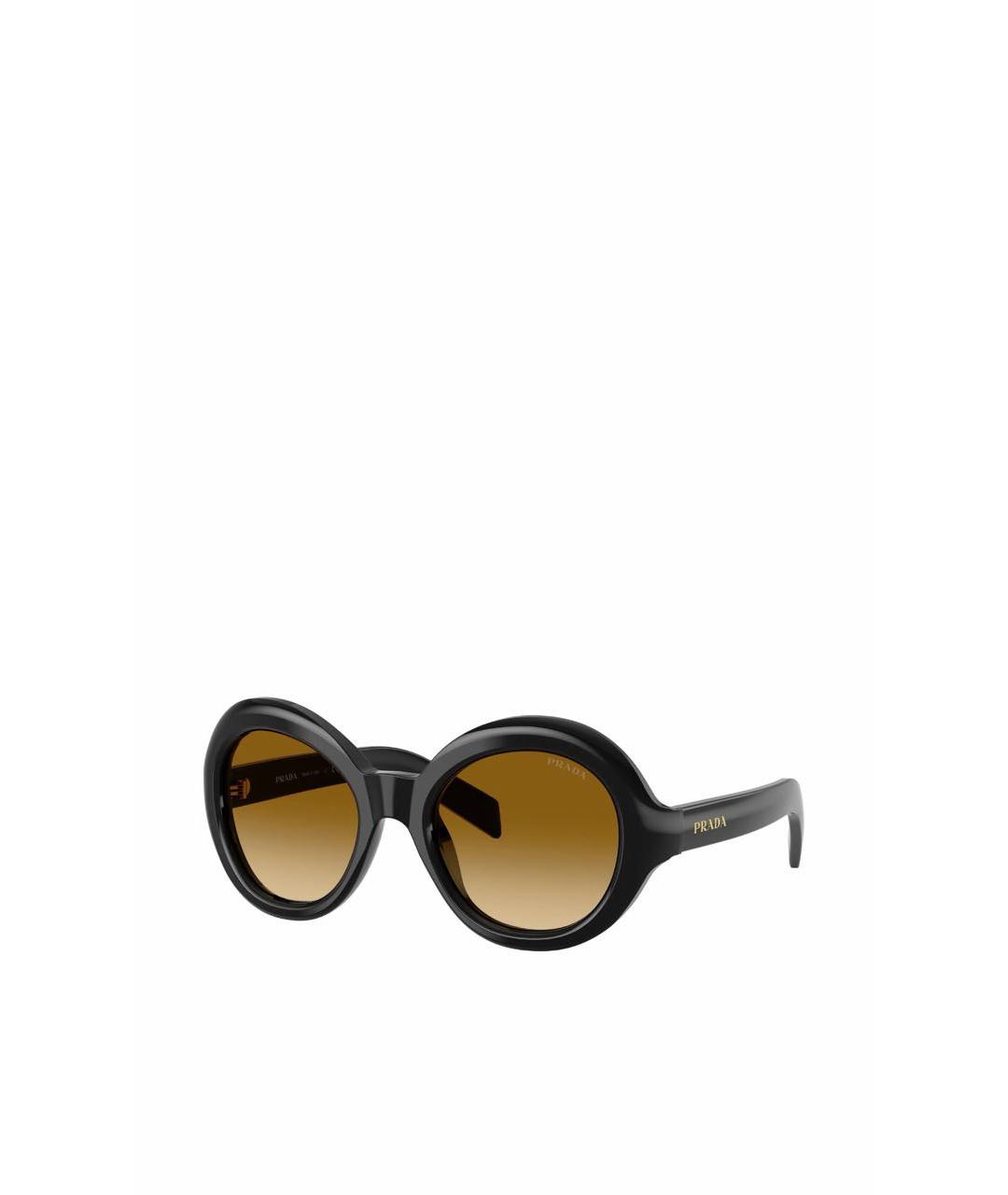 PRADA Черные пластиковые солнцезащитные очки, фото 7