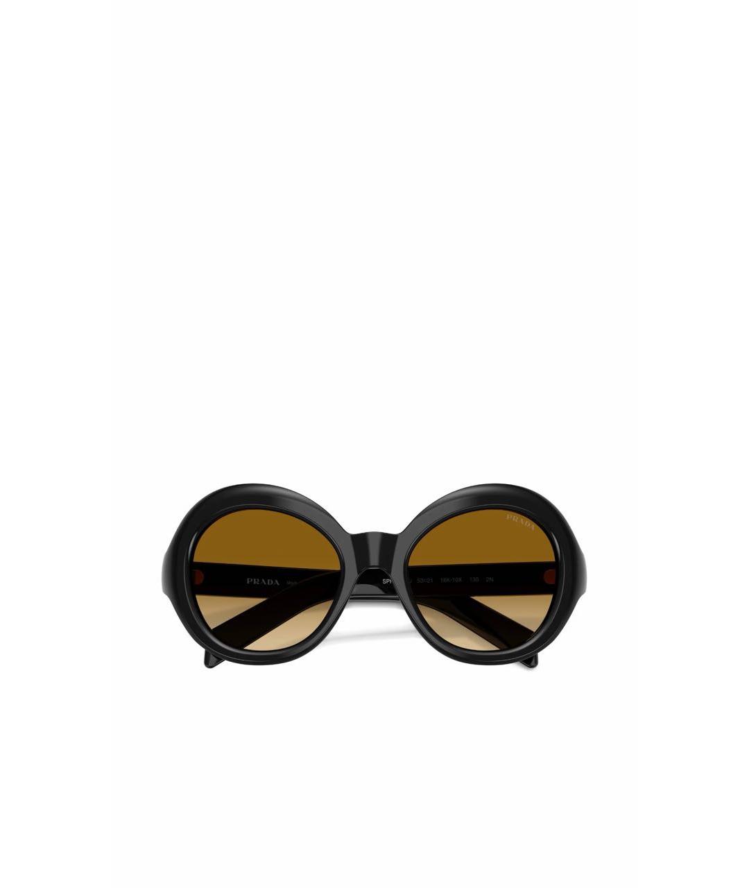 PRADA Черные пластиковые солнцезащитные очки, фото 4