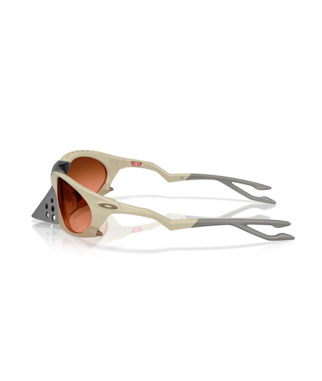 OAKLEY Бежевые пластиковые солнцезащитные очки, фото 4