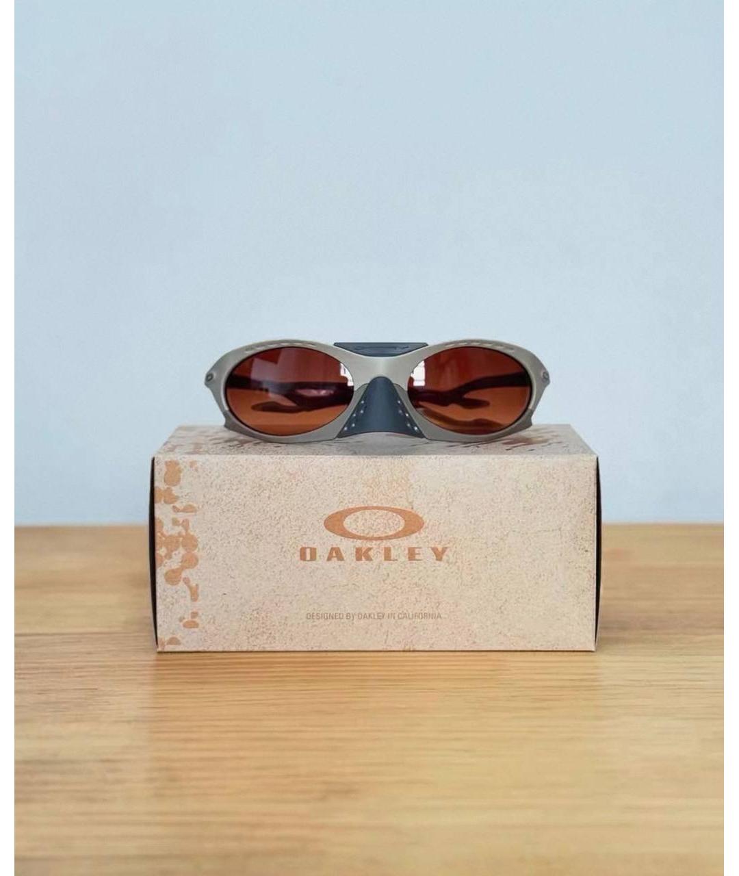 OAKLEY Бежевые пластиковые солнцезащитные очки, фото 5