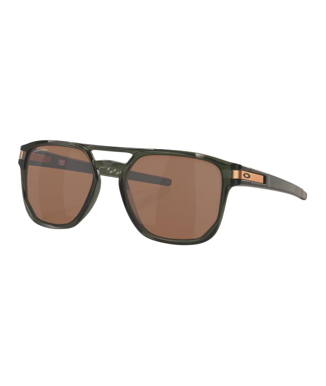 OAKLEY Хаки пластиковые солнцезащитные очки, фото 1