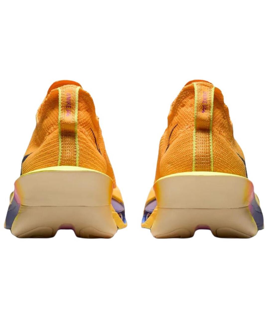 NIKE Оранжевые текстильные низкие кроссовки / кеды, фото 5