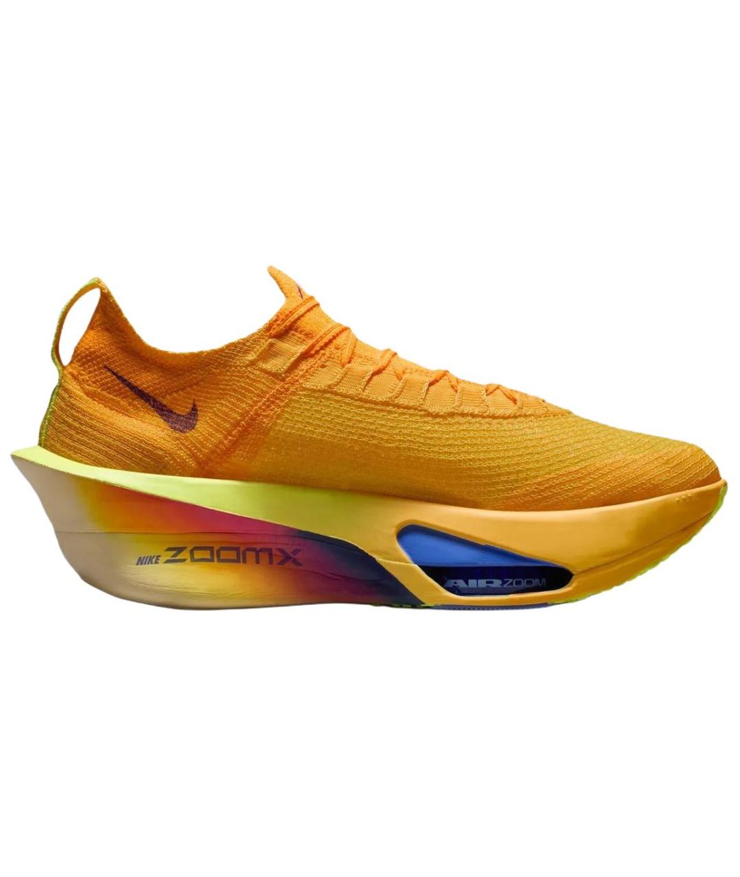 NIKE Оранжевые текстильные низкие кроссовки / кеды, фото 2