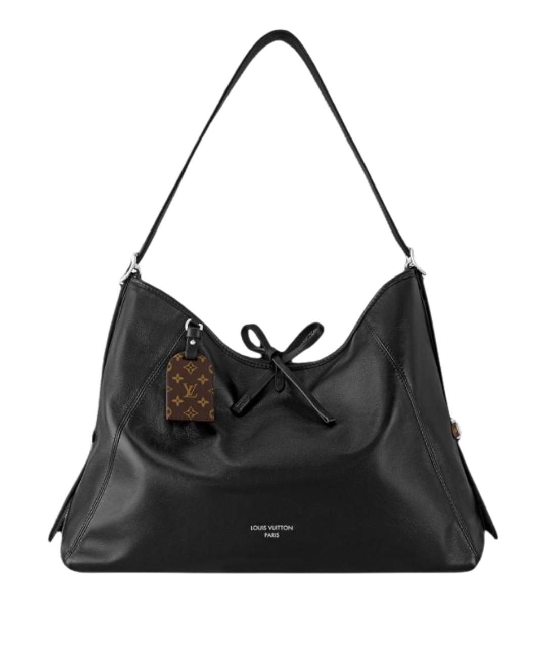 LOUIS VUITTON Черная кожаная сумка тоут, фото 1