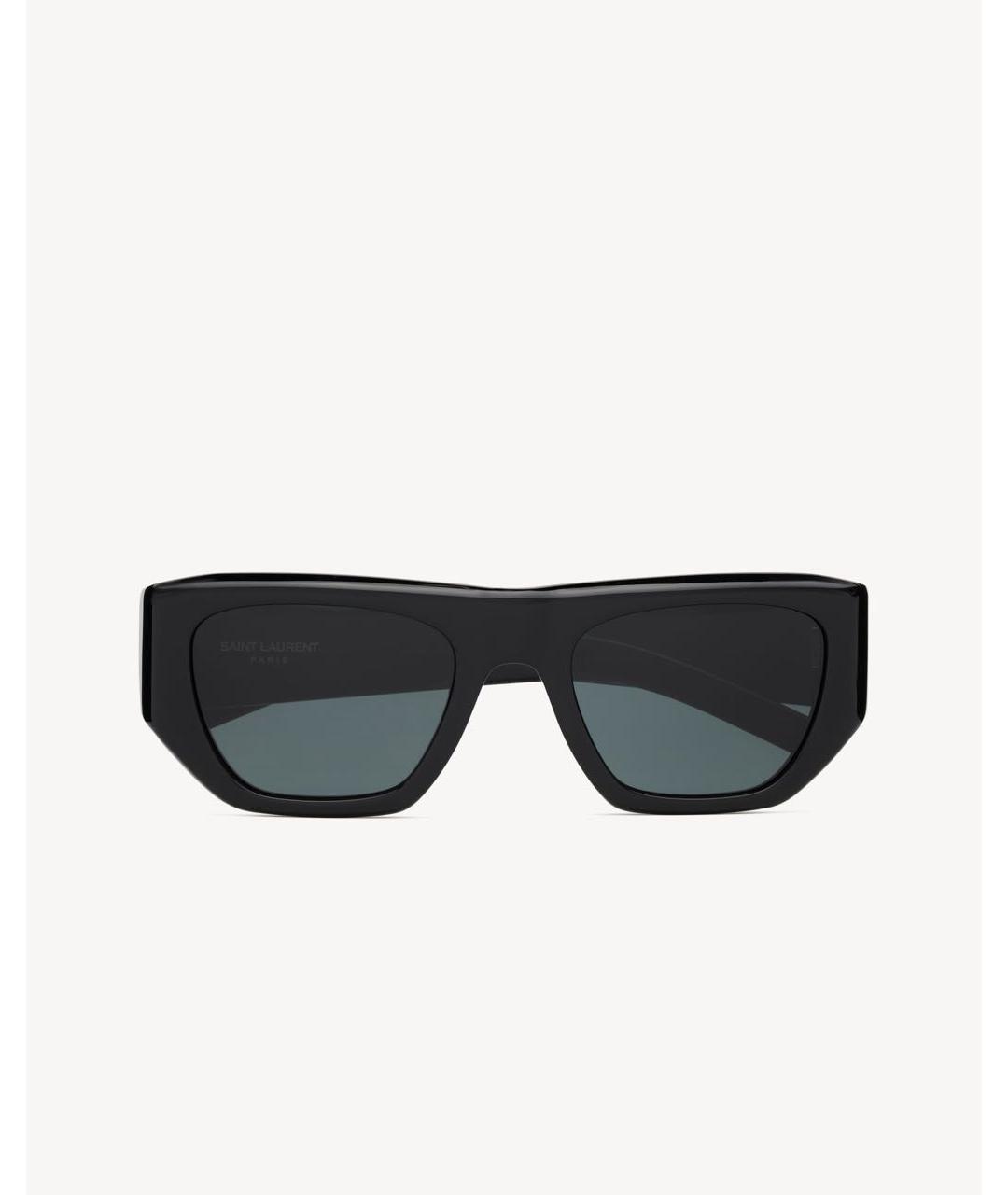 SAINT LAURENT Черные пластиковые солнцезащитные очки, фото 3