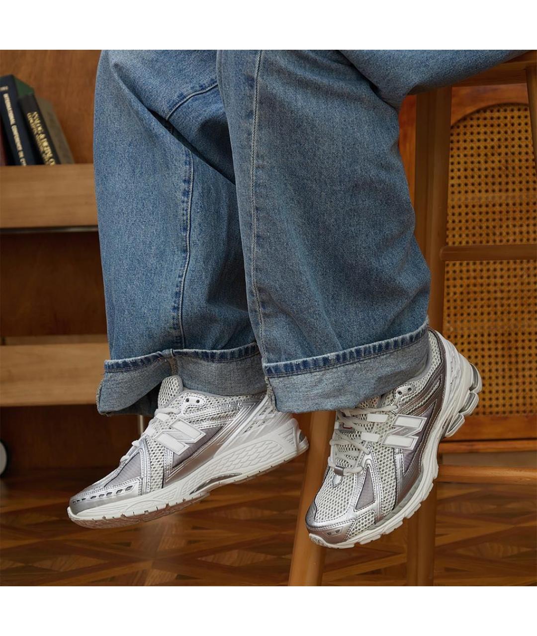 NEW BALANCE Белые текстильные кроссовки, фото 2