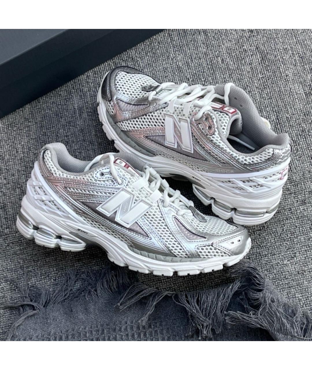 NEW BALANCE Белые текстильные кроссовки, фото 6